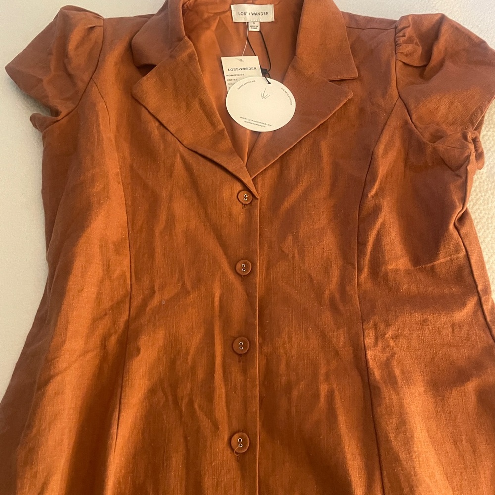 Lost + Wander Coffee Midi Dress